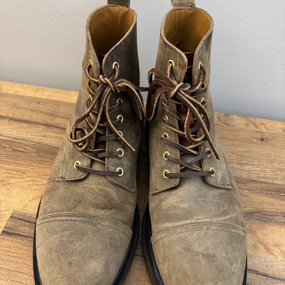 Oliver Cabell SB 1 Lace Up Boot Suede w/ Leather Laces Brown Men’s - Picture 4 of 10